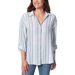 Gloria Vanderbilt Women's Amanda Button down Shirt Blue Size S MSRP $44